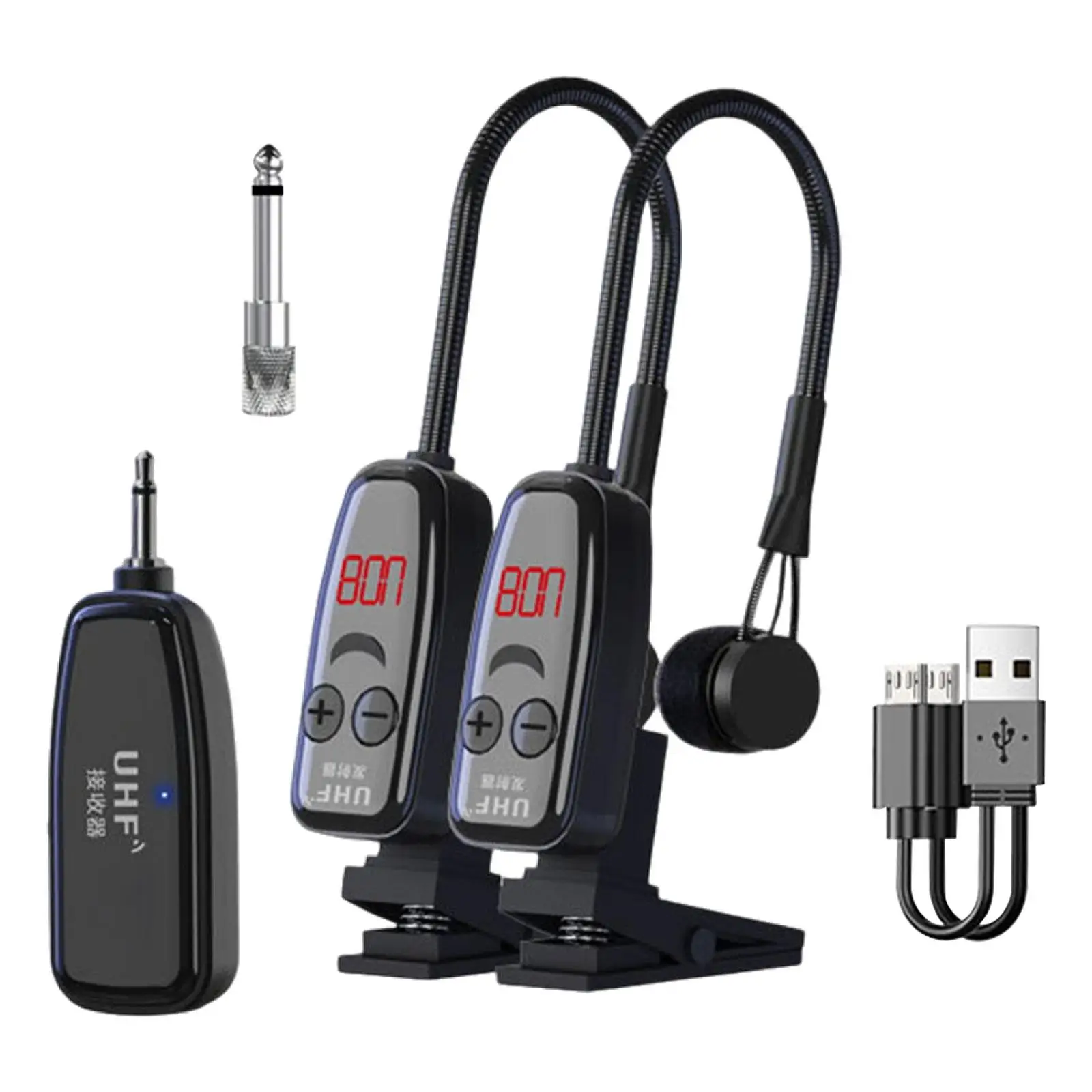 Saxophone Microphone Handheld UHF Mic for Voice Amplifier Trumpet Clarinets Saxophone Microphone Handheld UHF Mic for Voice Amplifier Trumpet Clarinets