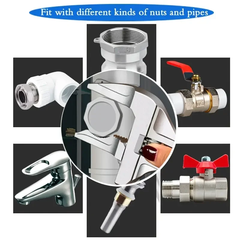 Bathroom Adjustable Wrench 6-68mm Mini Multifunctional Aluminum Bathroom Pipe Nut Removal Tool adjustable wrench