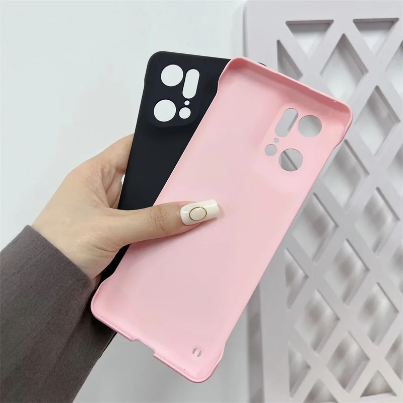 Bonbonfarbene, rahmenlose, matte Hülle für Oppo Find X5 FindX5 X3 X2 Pro 5G, schlanke, harte PC-stoßfeste Stoßstangenabdeckung_voghion.com