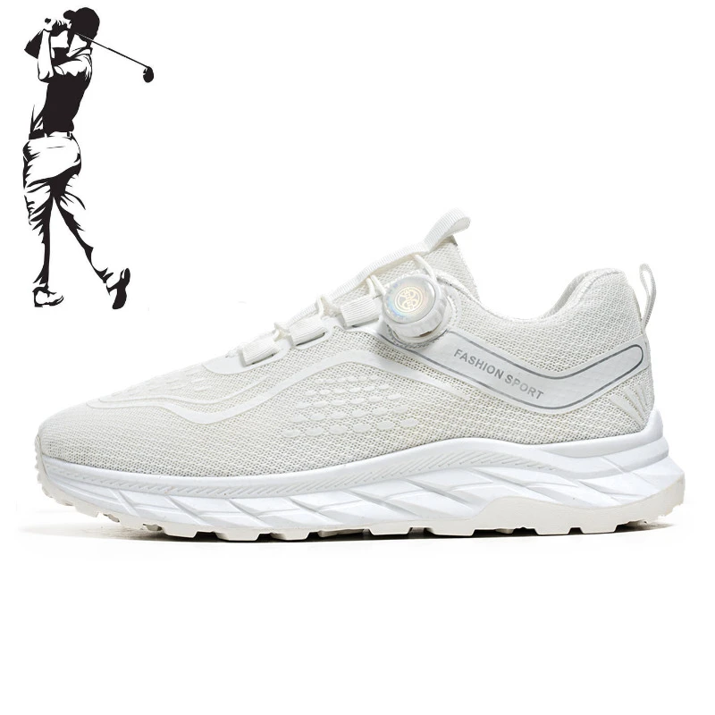 

Golf Shoes, Men's Mesh Breathable Jogging Shoes, Spikeless Comfortable Golf Shoes, Men's Outdoor Walking Shoes