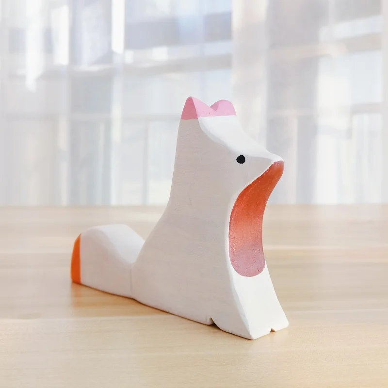 

Arctic Fox Wooden Natural Montessori Handmade Figure Large Animals Handcraft Toys Early Educational Toy