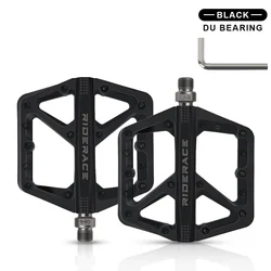 Ultralight Nylon Anti - Slip Flat Platform Bicycle Pedals (Black)