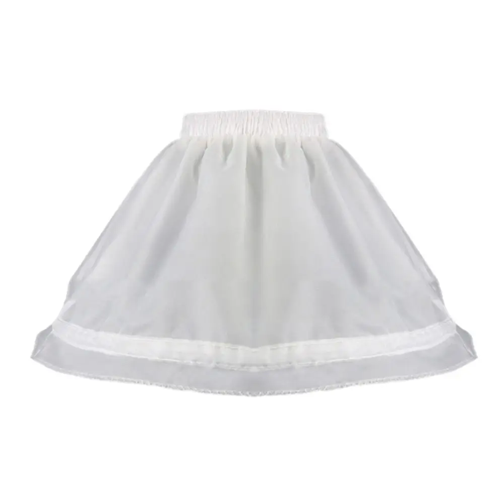 Weißer Spitzen-Kinderrock, Petticoat mit Reifen, verstellbarer Prinzessinnenrock, Petticoat, atmungsaktiver Stahlring-Kleid-Unterrock – Detail 3
