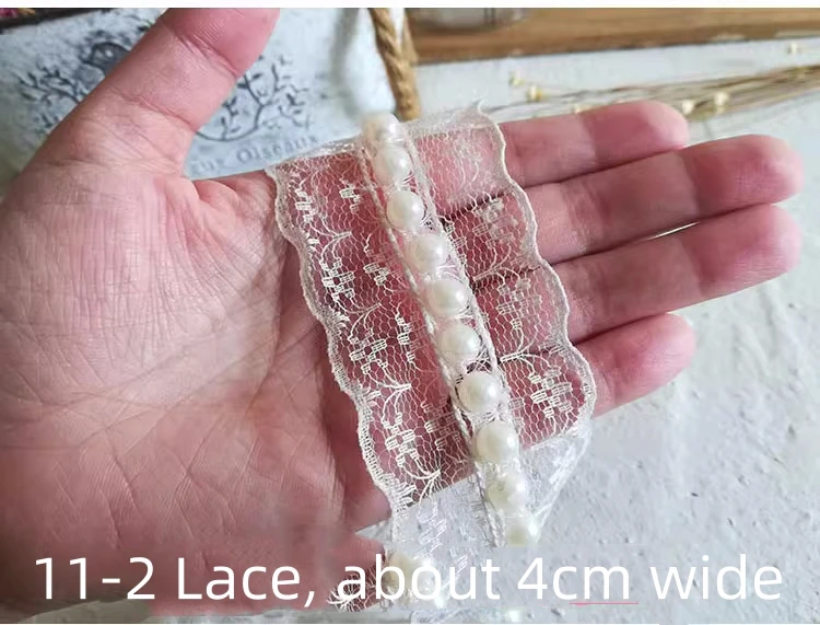 Description Picture 3 of item1 meter Pearl Lace Lace Accessories Handmade Diy Accessories Collar And Placket Clothing Bead Belt Handmade Webbing