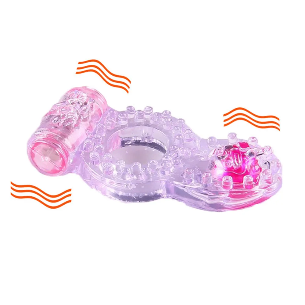 Sex Toys Couples Dual Pleasure delay Ring Vibrating Ring clit stimulator longer erections intense ejaculations