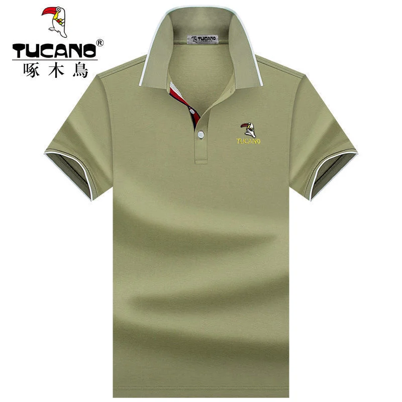 Polo estiva a mezza manica in puro cotone con collo a polo da uomo grande a maniche corte per abbigliamento da uomo medio e giovane_voghion.com