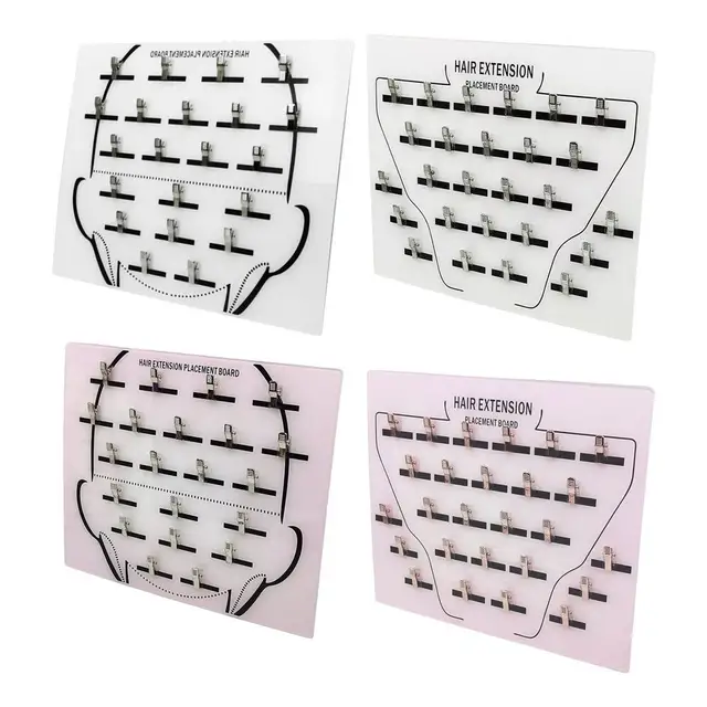 Acrylic Hair Extension Board Sturdy Hairpieces Holder Sectioning Display Braiding  Hair Separator With Clip For Hair Salon Home - AliExpress