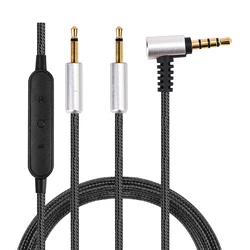 Premium Dual 2.5mm to 3.5mm Nylon Braided Stereo Audio Cable - 1.2m (Wire controlled)