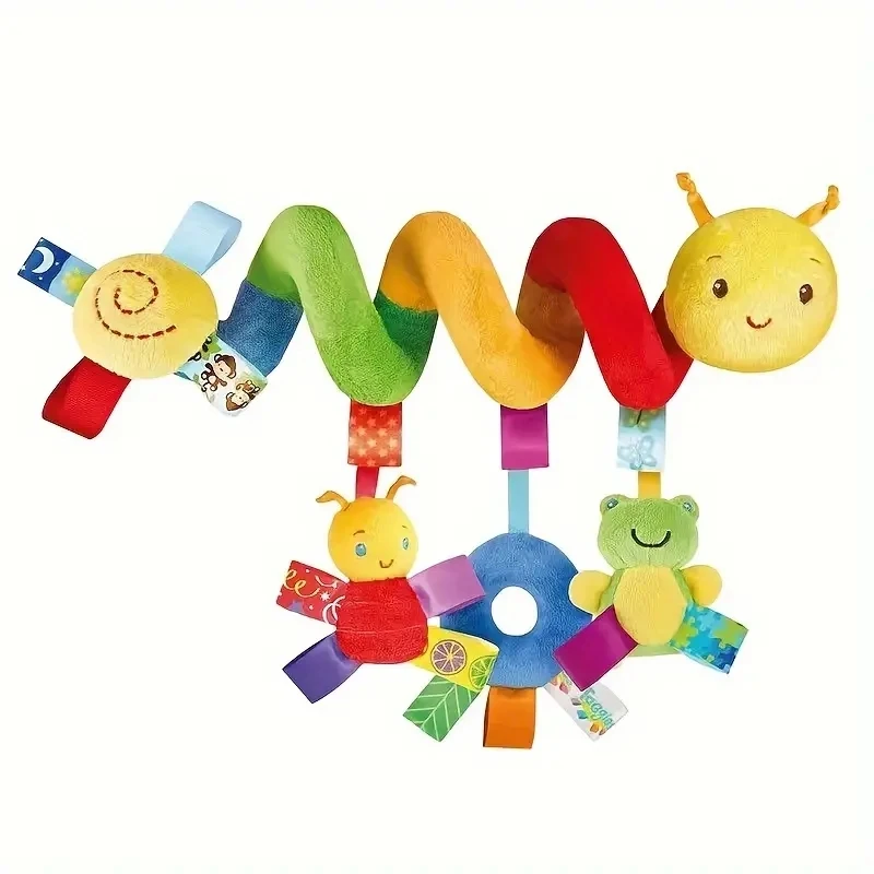 Baby crib winding with rattle bell paper multi-functional stroller hanging bell early education toy cart pendant 6