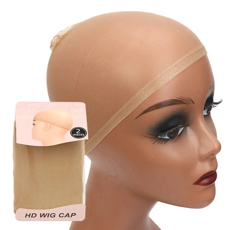 HD-Perückenkappe, unsichtbare Motorhaube, Perruque, Schwarz, Braun, Beige, Weiß, Perückennetz, Haarnetze, 2 Packungen, 4 Stück HD-Strumpfkappen für Perücken – Detail 8