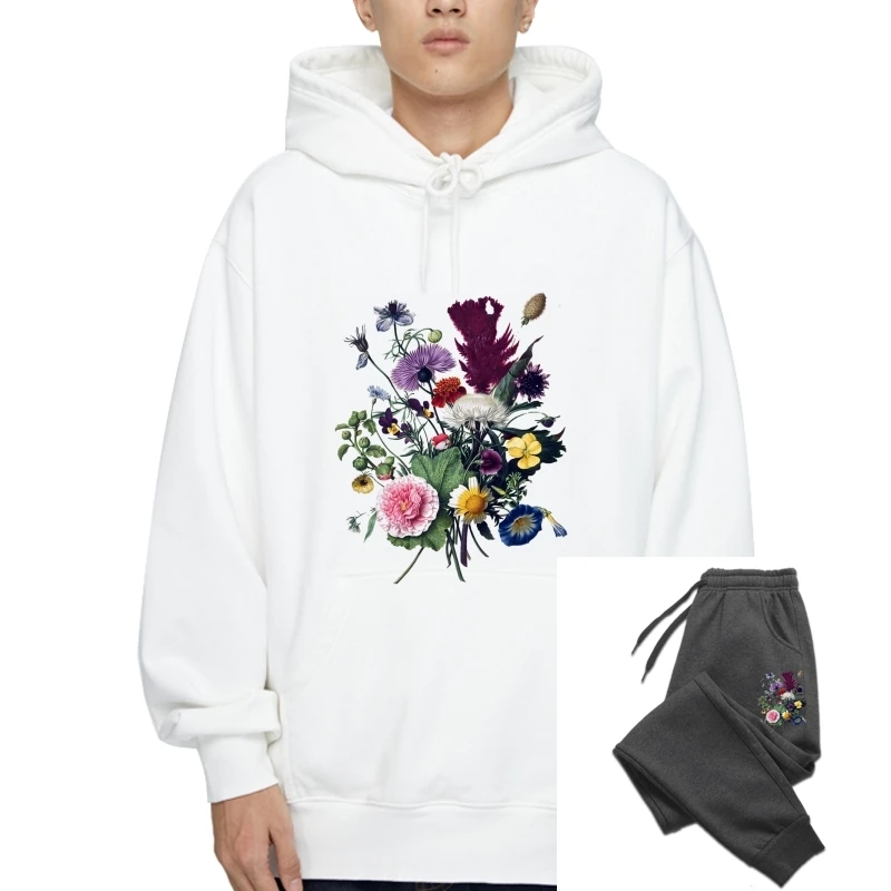 

Botanical flower vintage graphic wildflower Garden Botany Premium SweaSweatOuterwear Hoodie