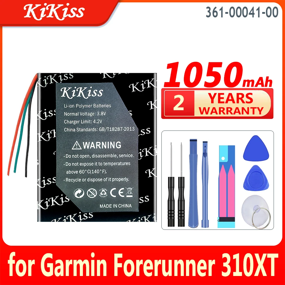 Batteria Kikiss Da 1050Mah 361-00041-00 (3 Linee) Per Garmin Forerunner 310Xt Gps Running Sport Riparazione Dell'Orologio Della Frequenza Cardiaca