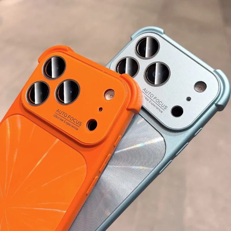 Luxury 6D Colorful Laser Aurora Shockproof Phone Case with Air Soft Bumper & Glass Camera Protection