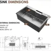 33in Waterfall Kitchen Sink with Faucet Single Bowl Drop in Sinks, 16 Gauge Stainless Steel, Kitchen Sink with 7 Accessory 5