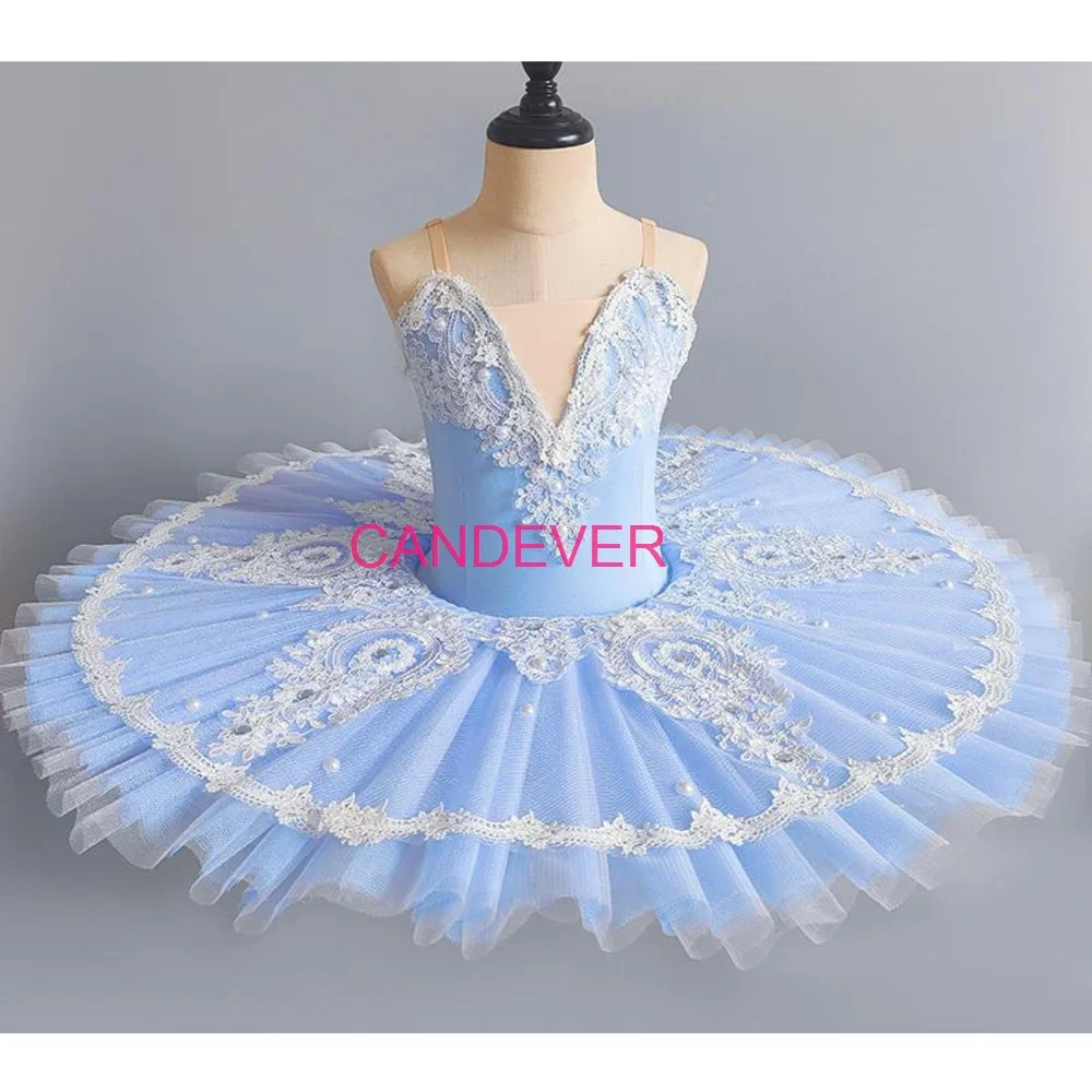 

Professional Ballet Tutu Girls Pink Blue Platter Pancake Tutu Ballerina Party Dress Adult Women Child Kids Ballet Dance Costume