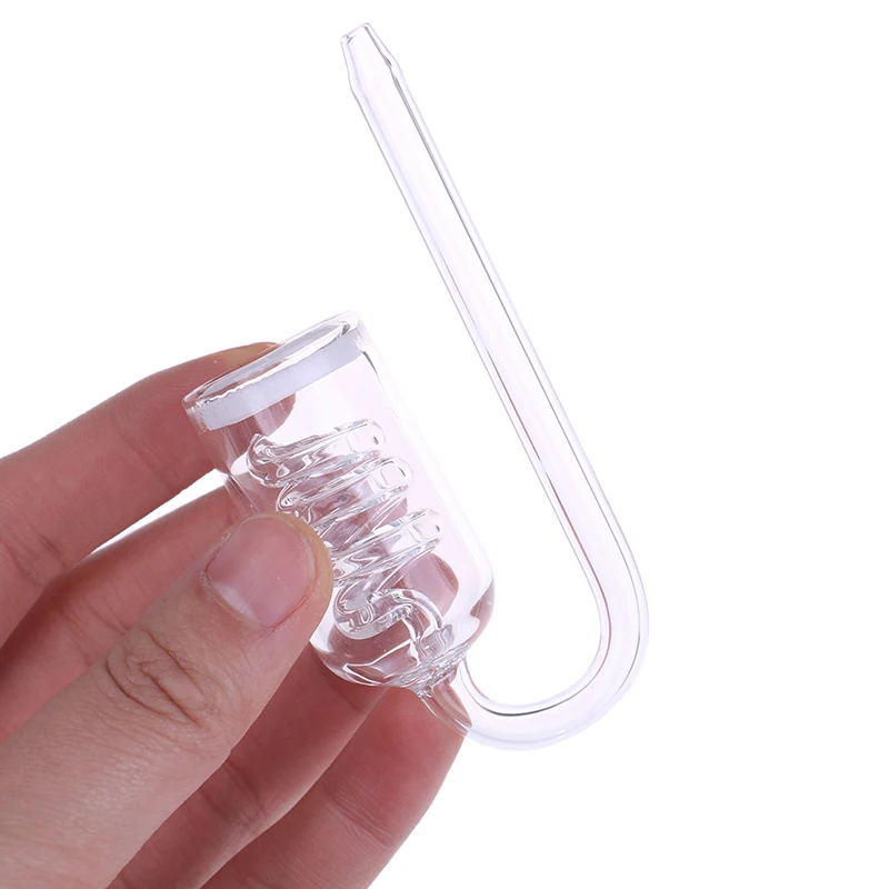 Aquarium CO2 Diffuser Aquarium CO2 Accessories CO2 Diffuser Aquarium Glass Spiral Carbon Dioxide Atomizer Diffuser With Suction Cup For Aquarium Planted Fish Tank Accessories