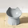 New cat bowl with long ears and high feet bowl with cat and dog neck protection and anti-overturning plastic raised pet bowl 6