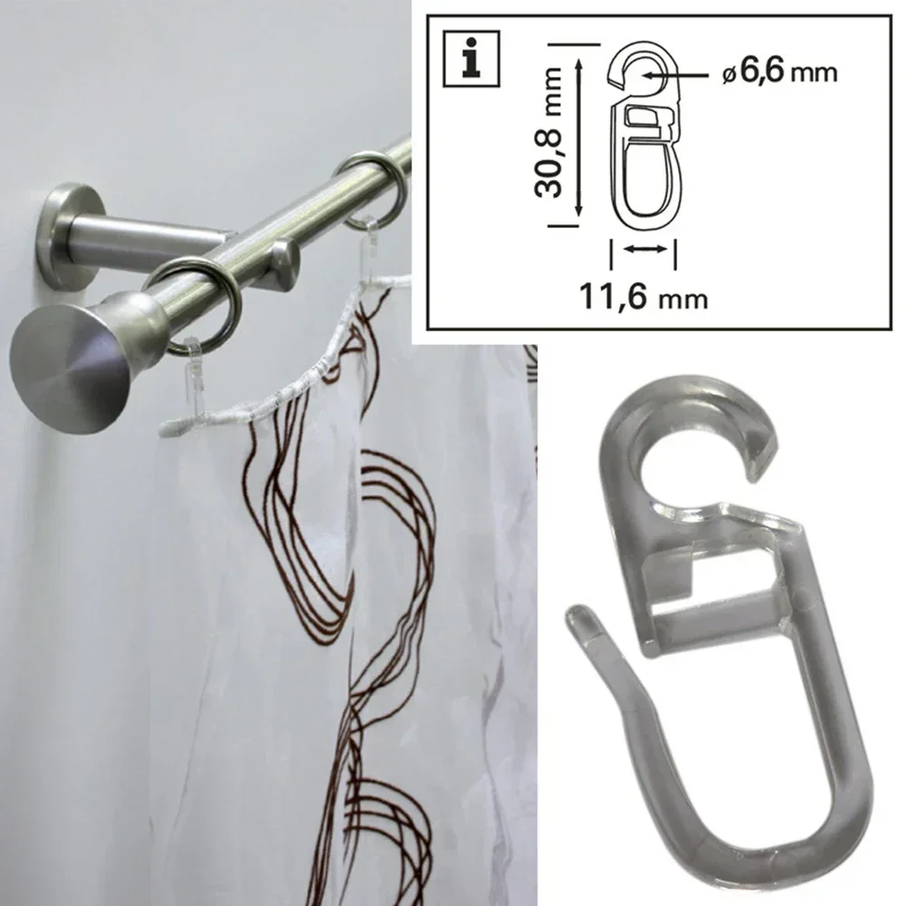 50pcs Curtain Folding Hook Spares Set Window Curtain Shades Shutters Brackets Chain Control Decor Spare Part