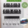 Metal Magnetic Spice Storage Rack for Refrigerator Oven Magnetic Fridge Shelf for DIY Kitchen Spice Organizer Magnetic Shelf 3
