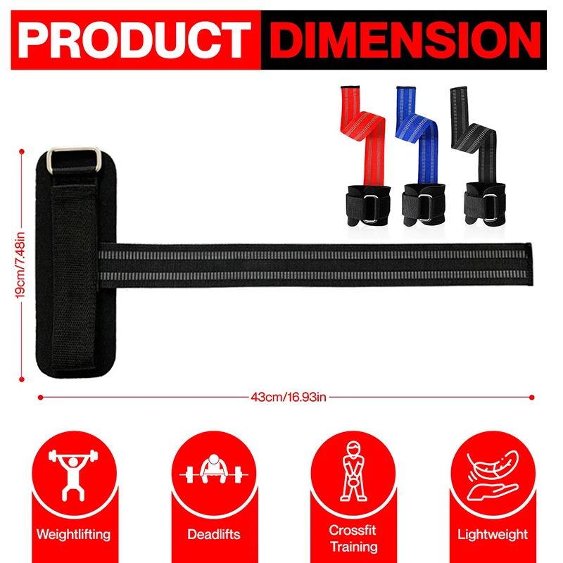 Premium Adjustable Non-Slip Weightlifting Wrist Straps with Padded Wraps
