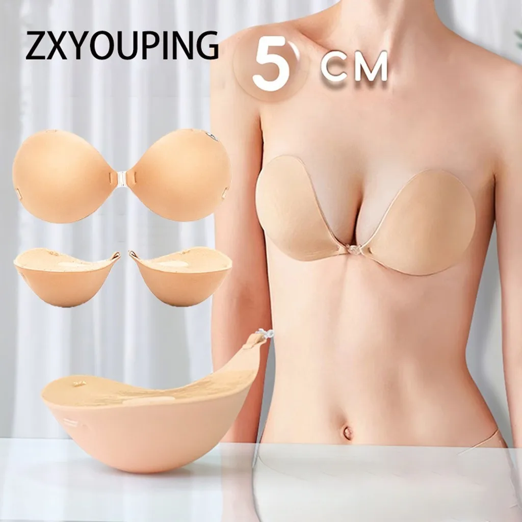 Adhesive Padded Push Up Strapless Bra