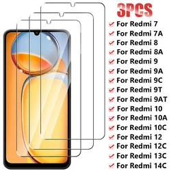 Premium Full Cover Tempered Glass Screen Protector Set - 3 Pack for 3PCS Glass (For Redmi 9AT)