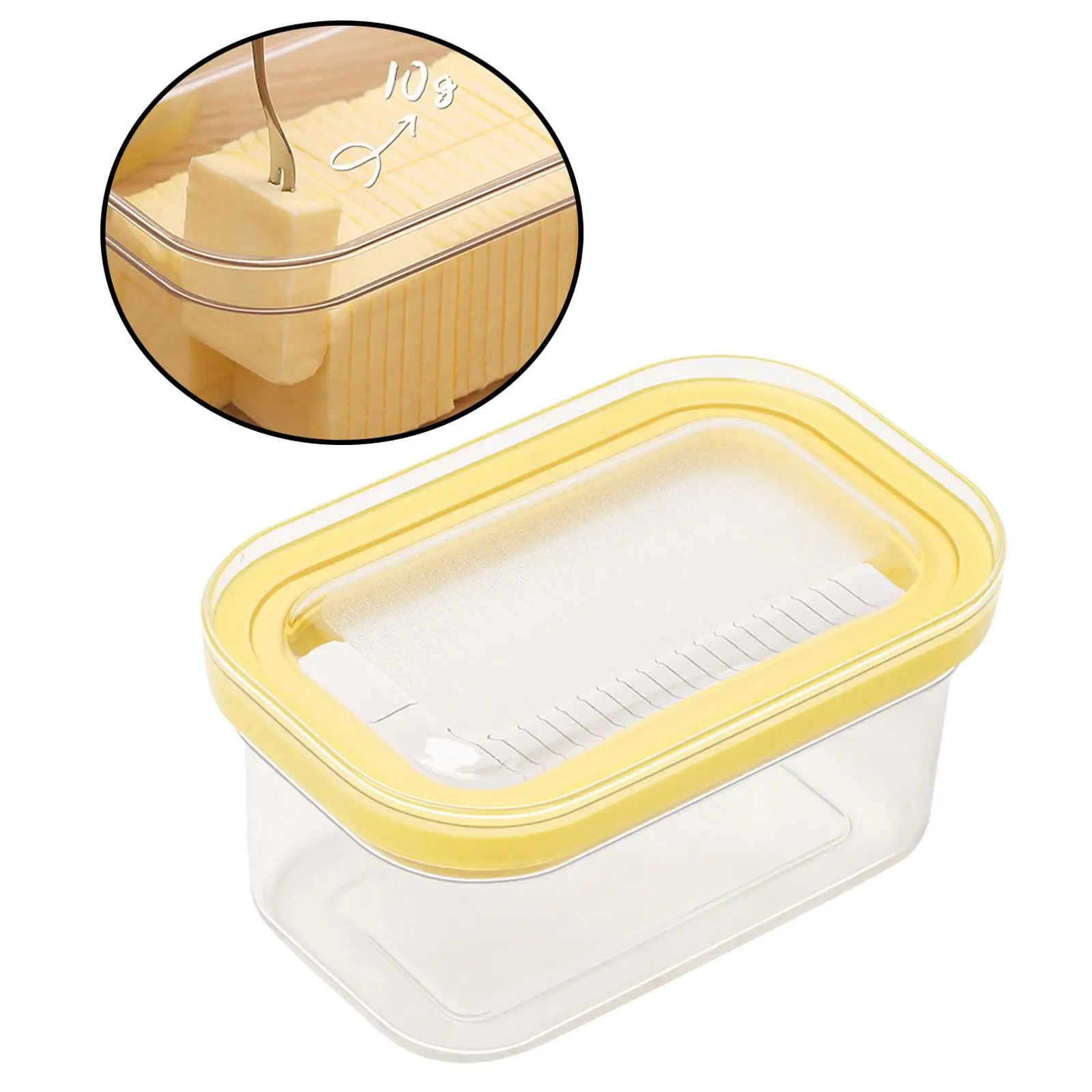 Transparent Butter Keeper with Sealed Lid, Storage Container, Clear Butter Container Cutting and Storage