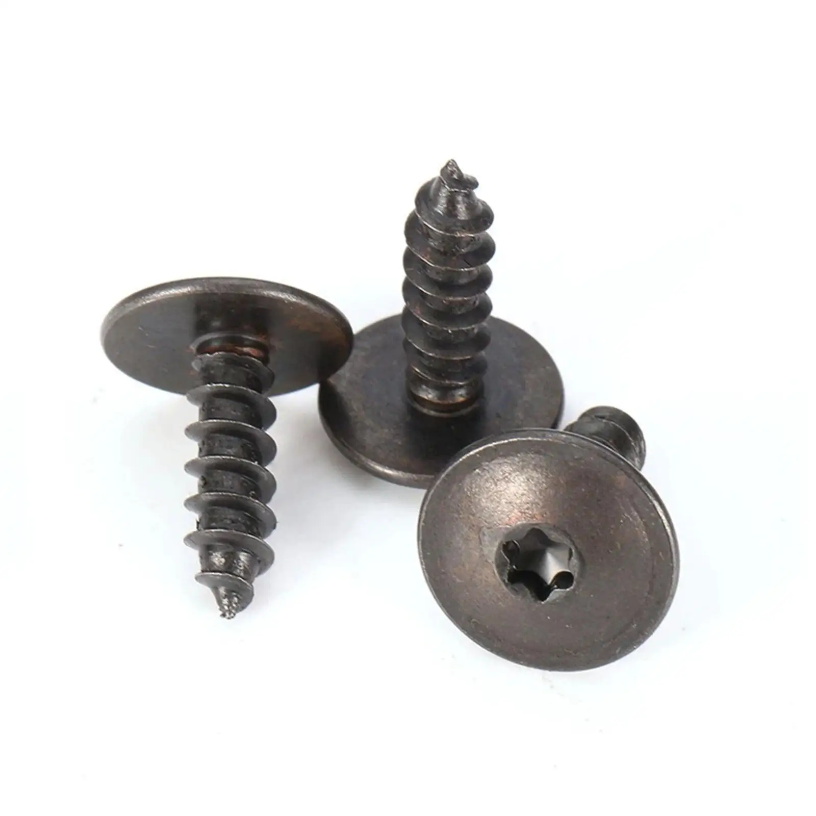 Car Screws 100PCS Car Body Screws VW Golf Metal Self Tapping Screw Rivet Black Fastener Bolt Cross Self Tapping Phillips Screws