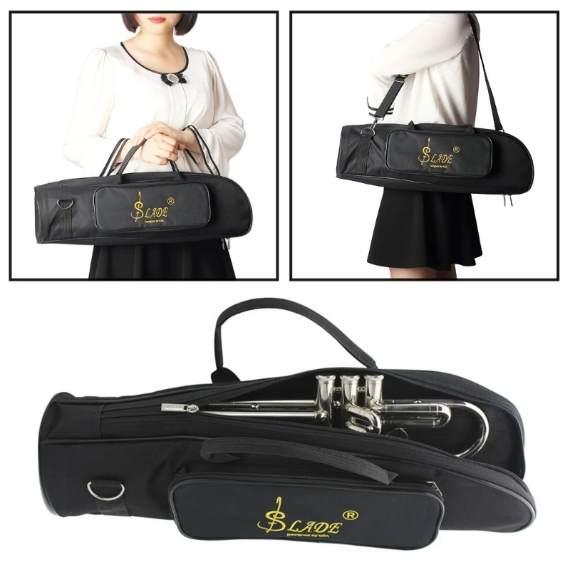 

Trumpet Gig Bag Padded Bag Wind Instrument Case with Adjustable Shoulder Straps Drop Shipping