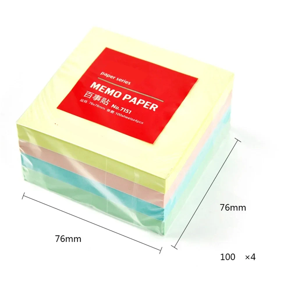 ������ ��ƼĿ �޸�, �ϱ� ��ƼĿ, �޸� �е�, 4 ���� ����, 76x76mm