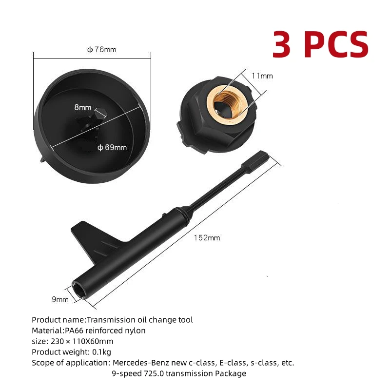 Transmission Oil Filling Tool For Mercedes Benz 725.0 9-Speed Oil Change Tools Change Transmission Oil Filler Tool for 9G-Tronic 2
