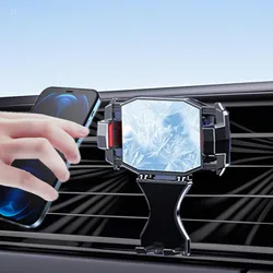 Universal Car Air Vent Phone Holder with Built - in Cooling Fan for Enhanced Device Cooling (Black)