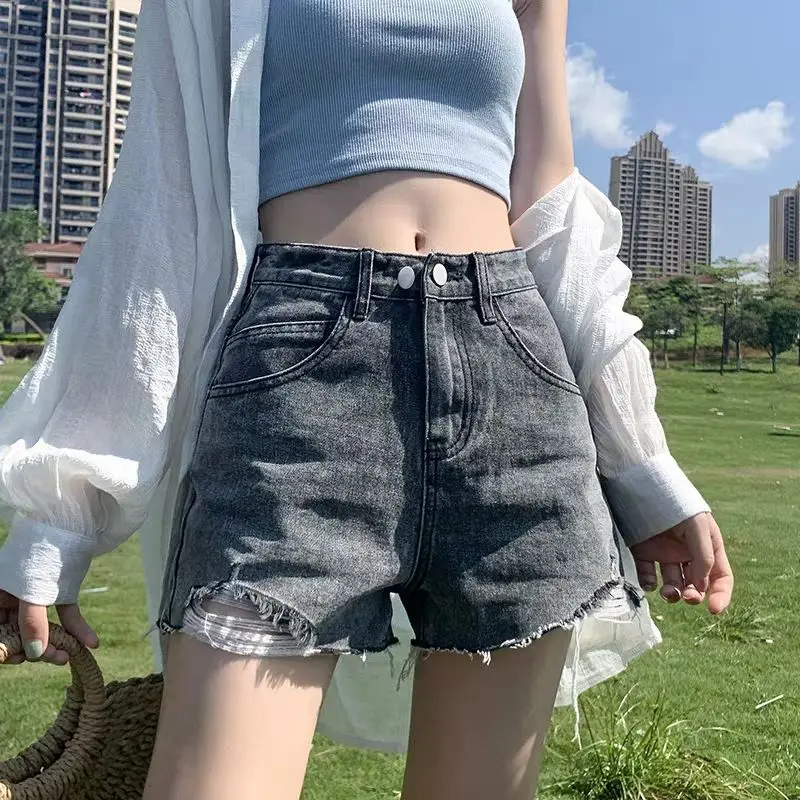 Short Pants for Women To Wear Jeans Mini Ripped Womens Shorts Cotton Denim Wide Outdoor Korean Style Offer Free Shipping XL Hot