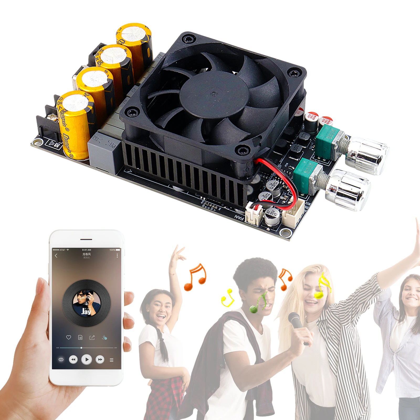 600W 모노 디지털 파워 앰프 보드 TPA3255 오디오 음악 파워 앰프 보드 스테레오 18-50V DC 전원 공급 장치와 호환 가능