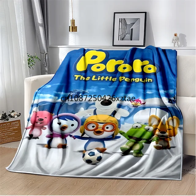 Embrulhe-se no Conforto e Aconchego com o Manta de Logotipo da PP-Pororo, o Pequeno Pinguim 4 Manta de Logotipo do PP-Pororo, o Pequeno Pinguim