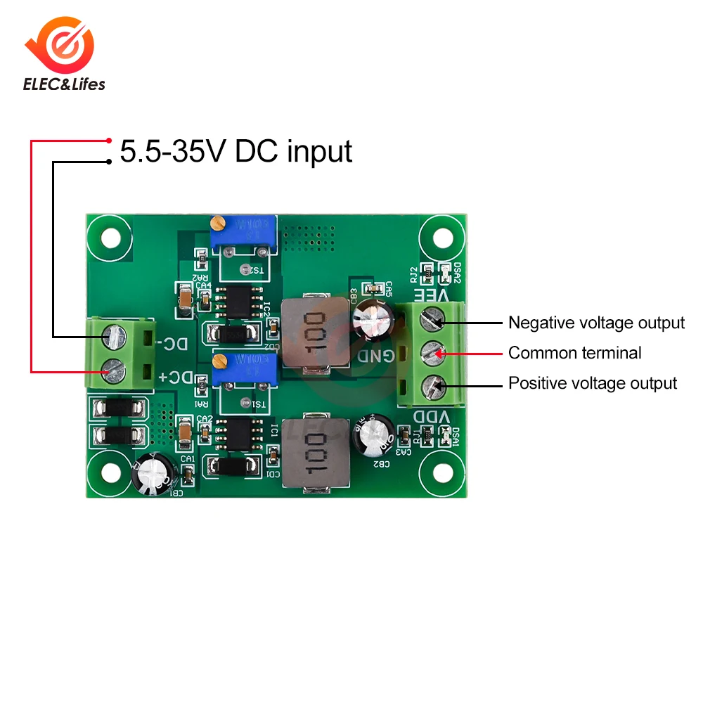 Positive-Negative-Voltage-Stabilizing-Power-Supply-Module-Low-Ripple ...