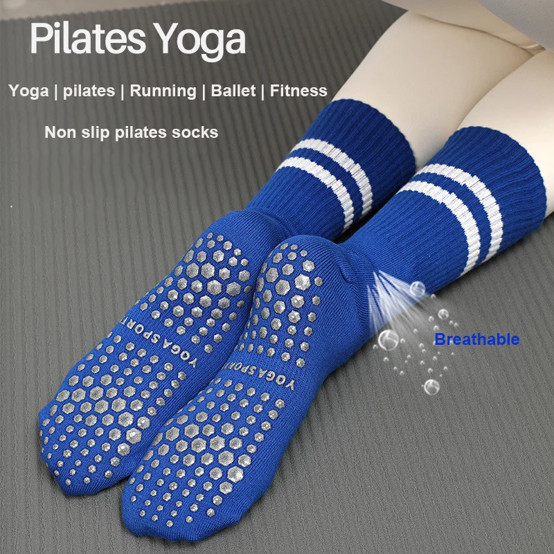 2023PilatesSocksInAutumnandWinterFitnessSocksStockingsNon