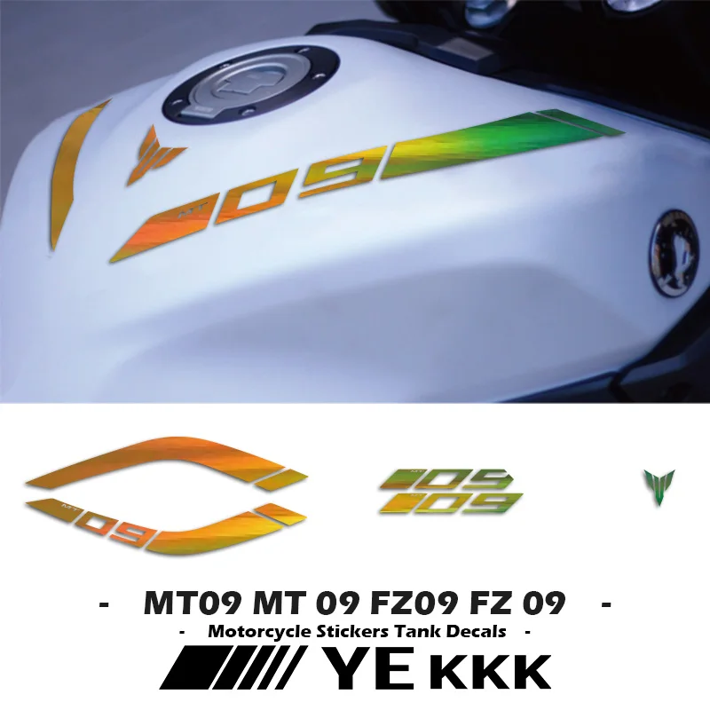 Fuel Tank Curve Cutout  Air Intake Side Cover Sticker Fairing Shell Sticker Decals Laser For Yamaha MT09 MT-09 FZ09 SP yiqixin remote car key shell 2 button case for vw polo golf leon mii altea jetta sharan seat blank cover for skoda fabia octavia