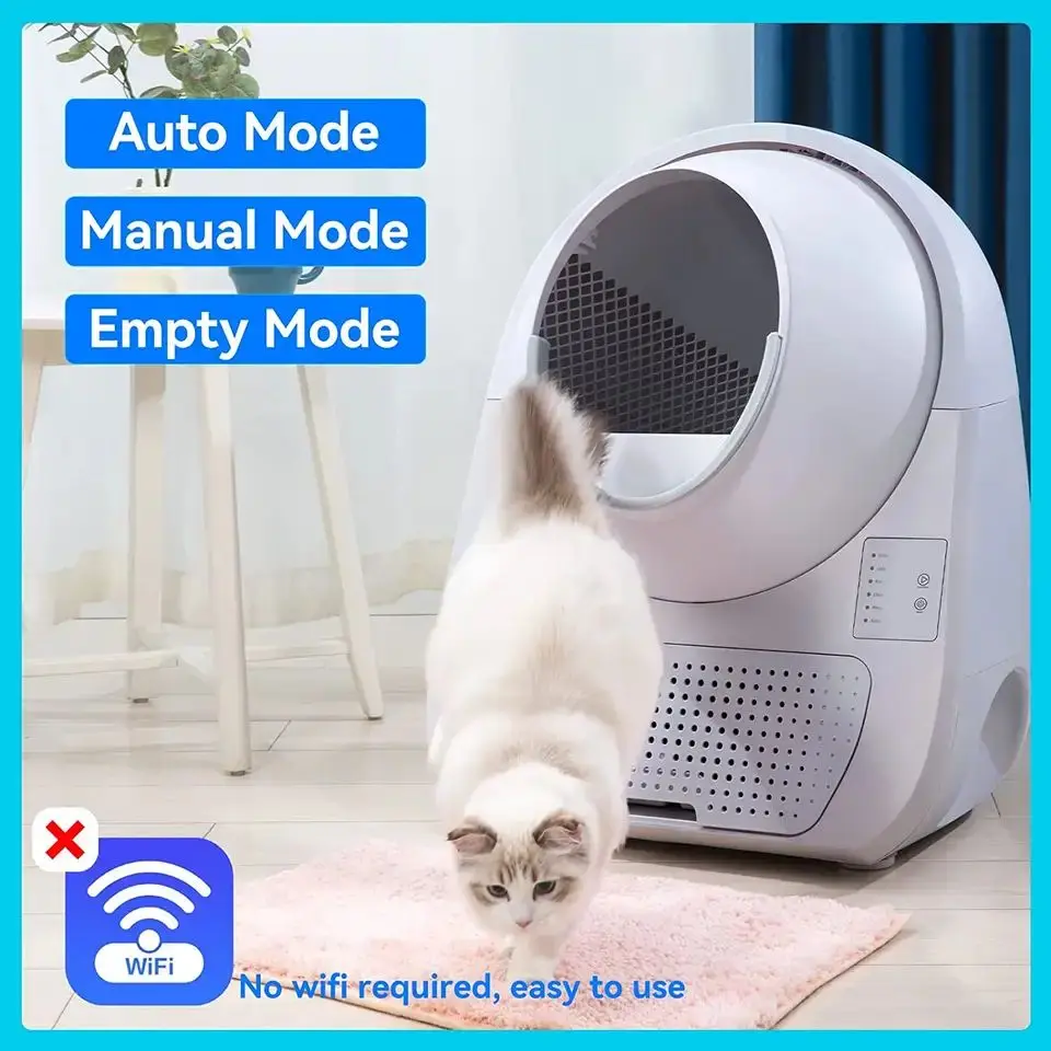Фото Catlink роскошный умный кошачий Туалет, управление через приложение, автоматический туалет для кошек, закрытый самоочищающийся №3