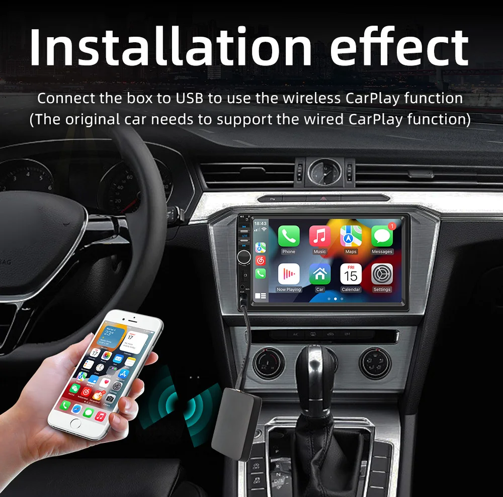 BQCC Universal Carplay Adapter Wireless Android Auto Type-c for car player