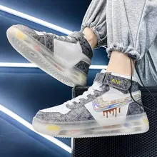 

Pu Leather High-top Casual Shoes Men's Spring Breathable Trend All-match Increase Board Shoes Men's Sports Casual Shoes