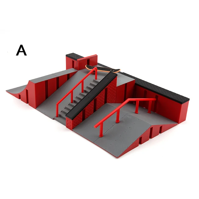 Bibididi Finger Skate Park Kit Ramp Part avec 1 doigt Skateboard Mini  Scooter Scene Prop Finger Skateboard Ramps Sets Pas Cher D