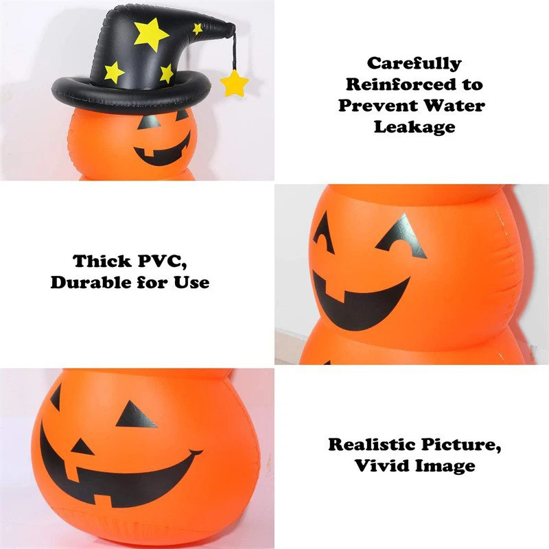 Inflatable Pumpkin and White Ghost Outdoor Garden Lawn 4