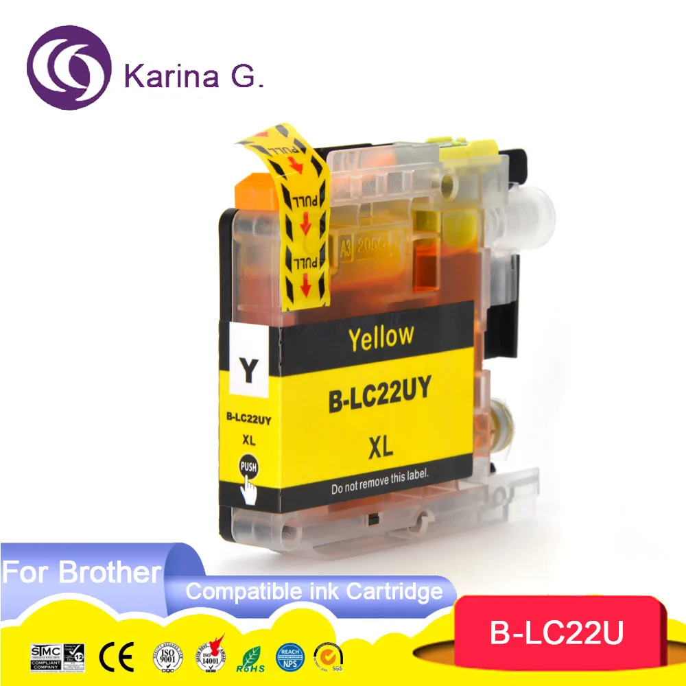 4PCS For LC22U LC 22U LC 22UXL ink cartridge For DCP-J785DW MFC-J985DW