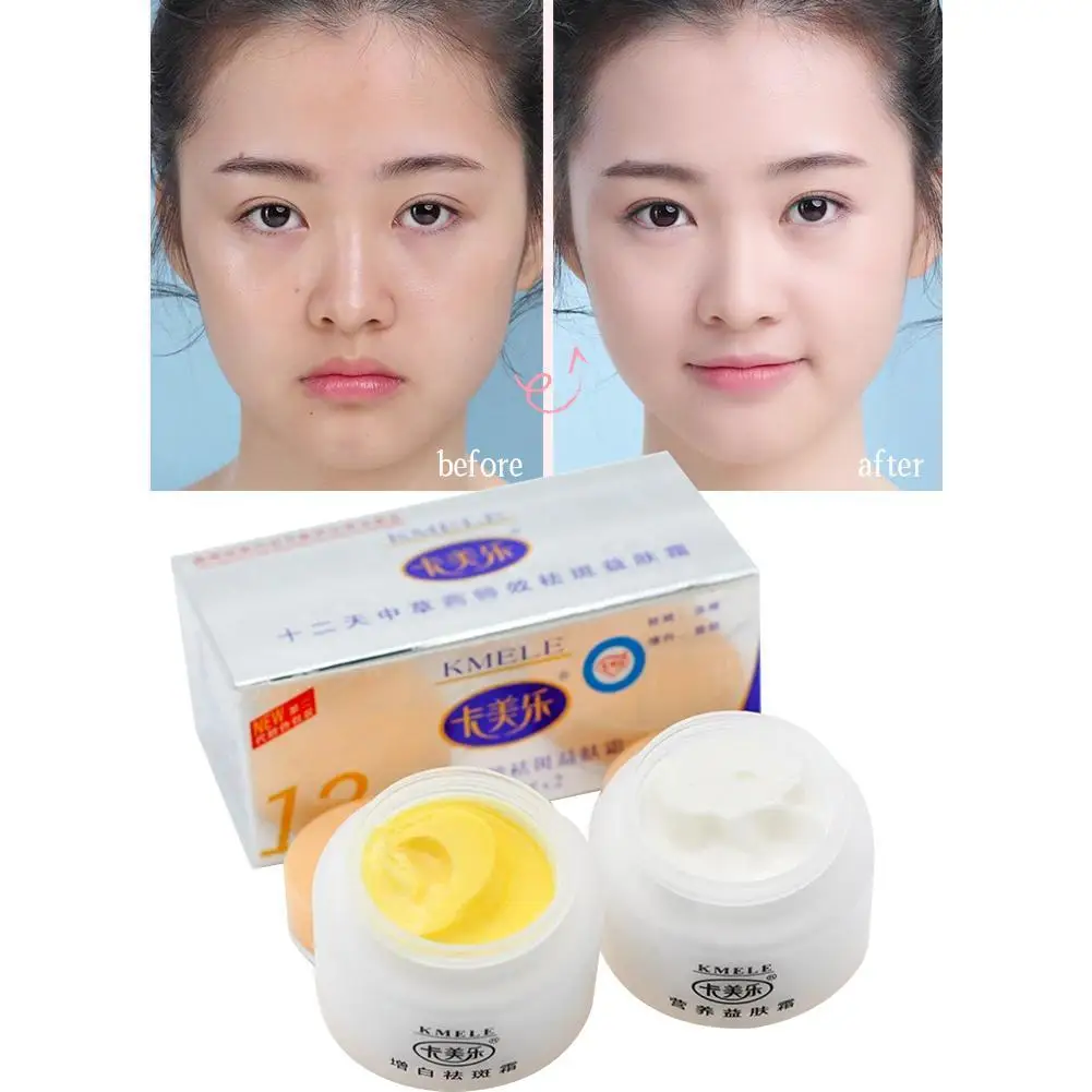 Original 1 Sets Kemele Kmele Whitening Cream Effect 12 Cream In Morning And Days Night Combo Cream images - 6