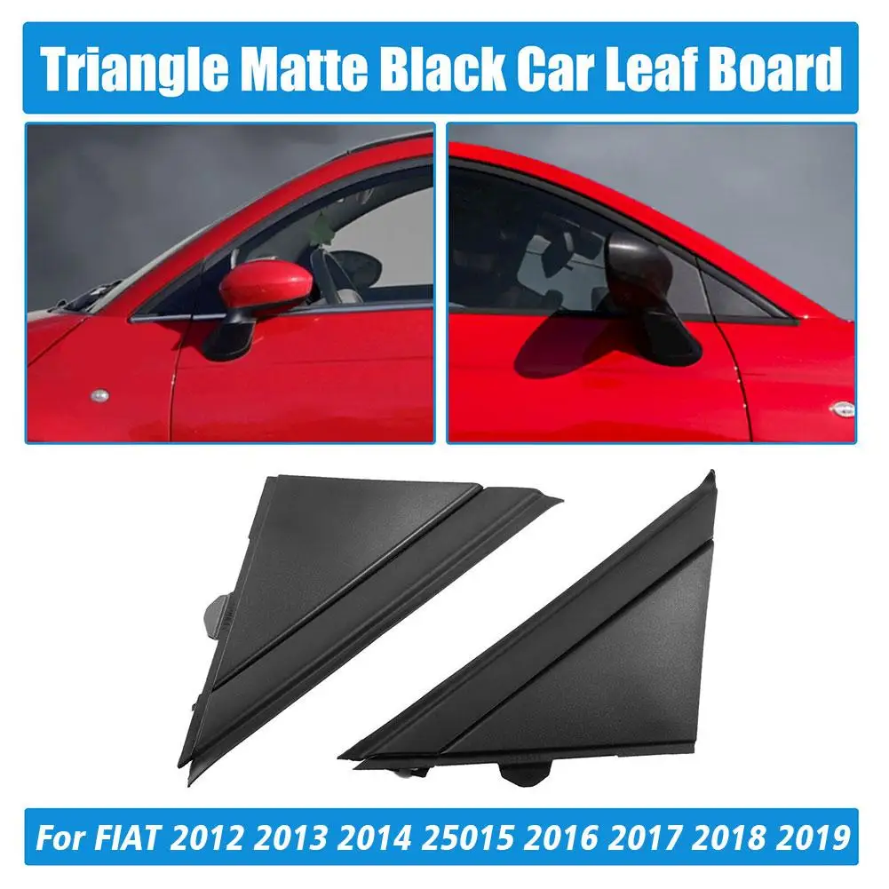 Molduras para cubierta de espejo de puerta, placa embellecedora triangular para FIAT 2012, 2013, 2014, 25015, 2016, 2017, 2018, 2019, U6A9 directo