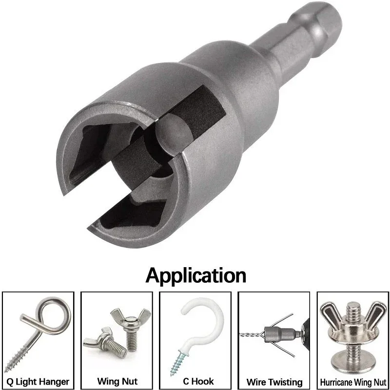 Butterfly Bolt Socket Wrench 6.35mm Hex Shank Socket Adapter Nut for Power Tool Slotted Electric Screwdriver Dropshipping