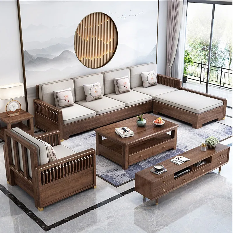 wooden sofa set designs for living room