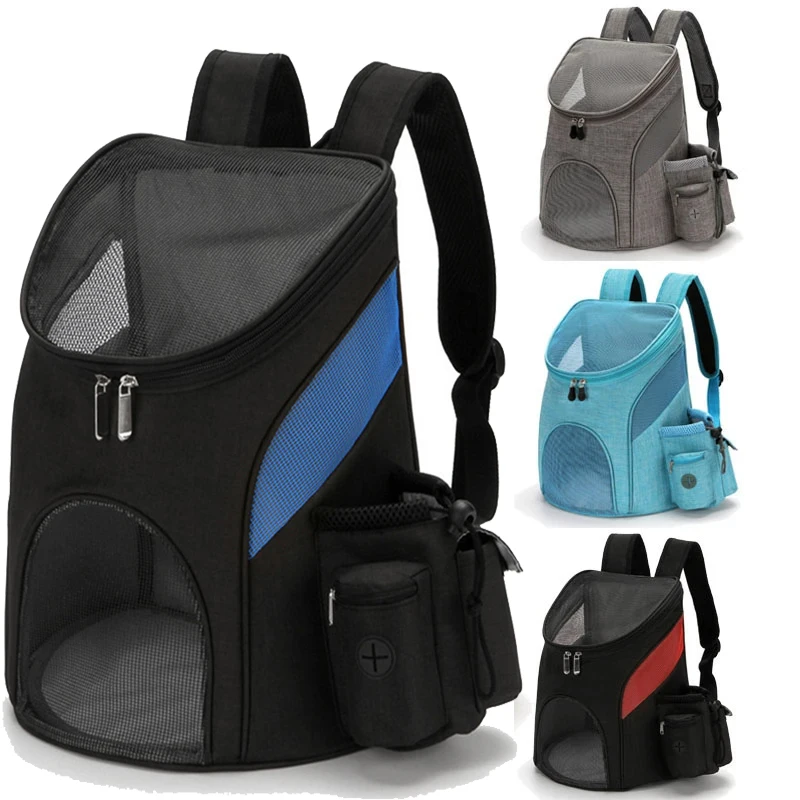 

Fashion Dog Backpack Outdoor Puppy Breathable Bag Mesh Foldable Large Capacity Cat Carrying Bag Portable Travel Pet Carrier
