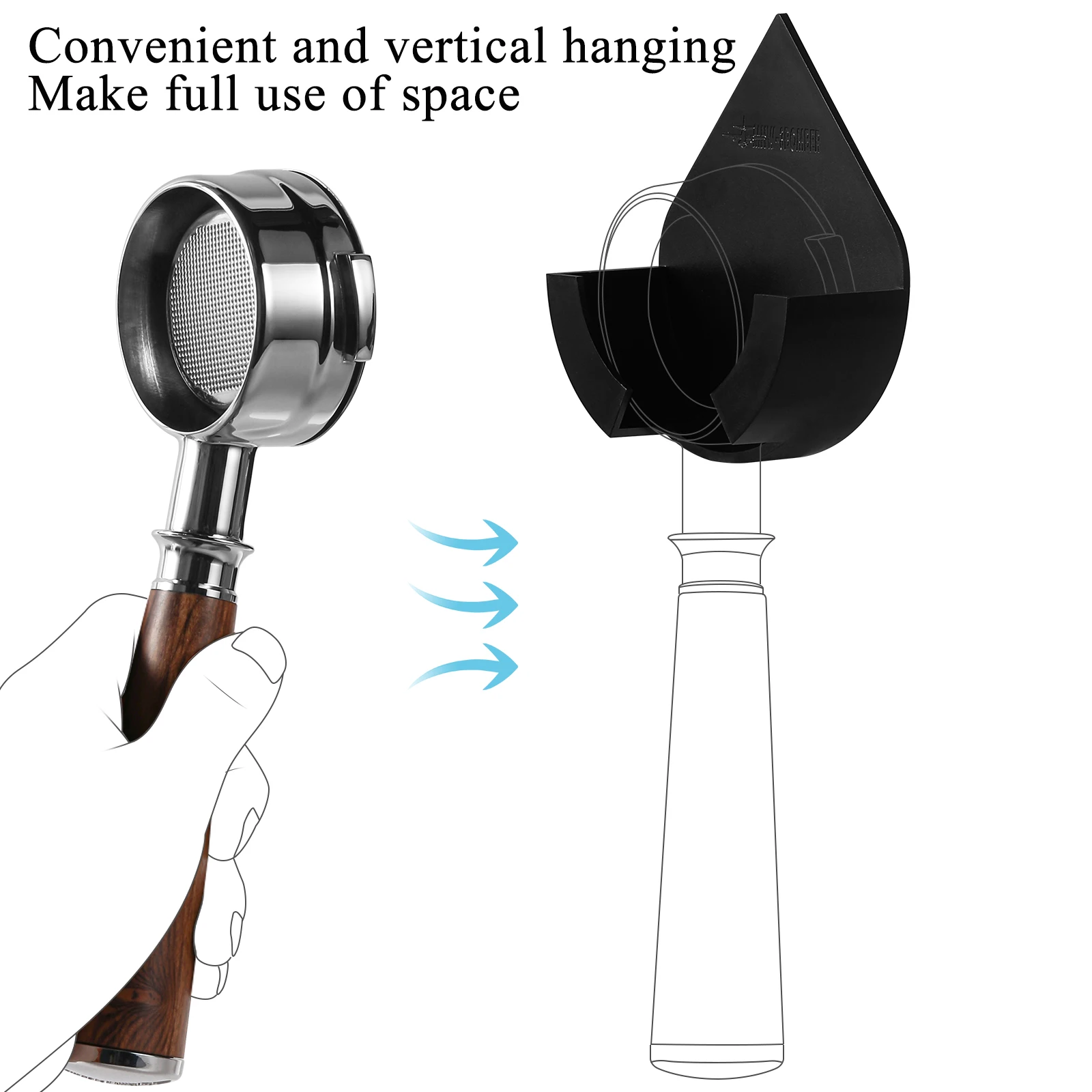 MHW-3BOMBER القهوة Portafilter جدار حامل أرفف محطة...